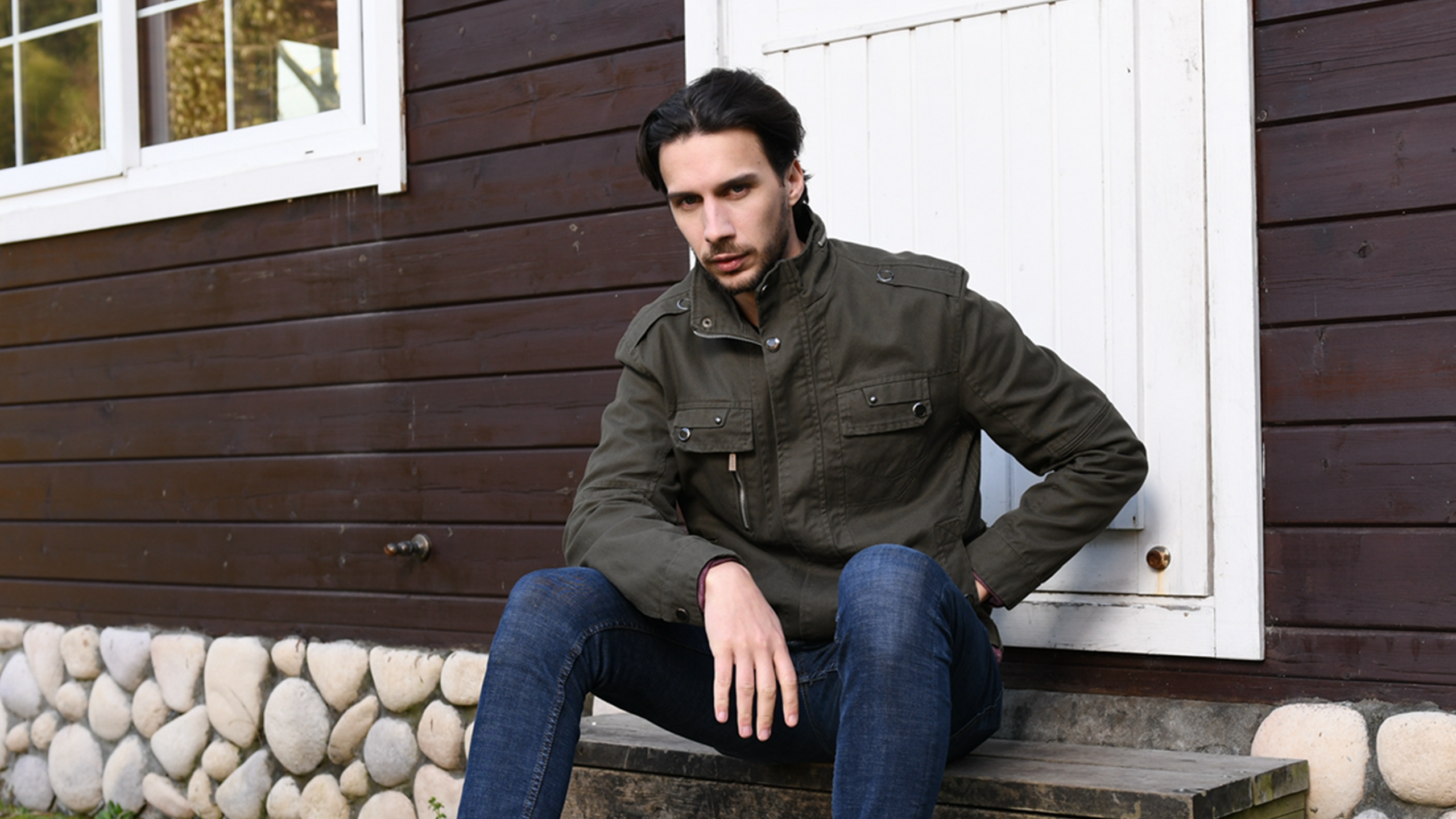 wantdo Men's Cotton Lightweight Jacket Military Jacket Casual