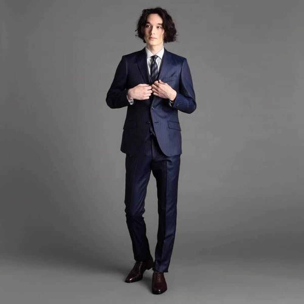 Amazon.co.jp: [ムッシュニコル] カレンダーストライプ スーツ 49