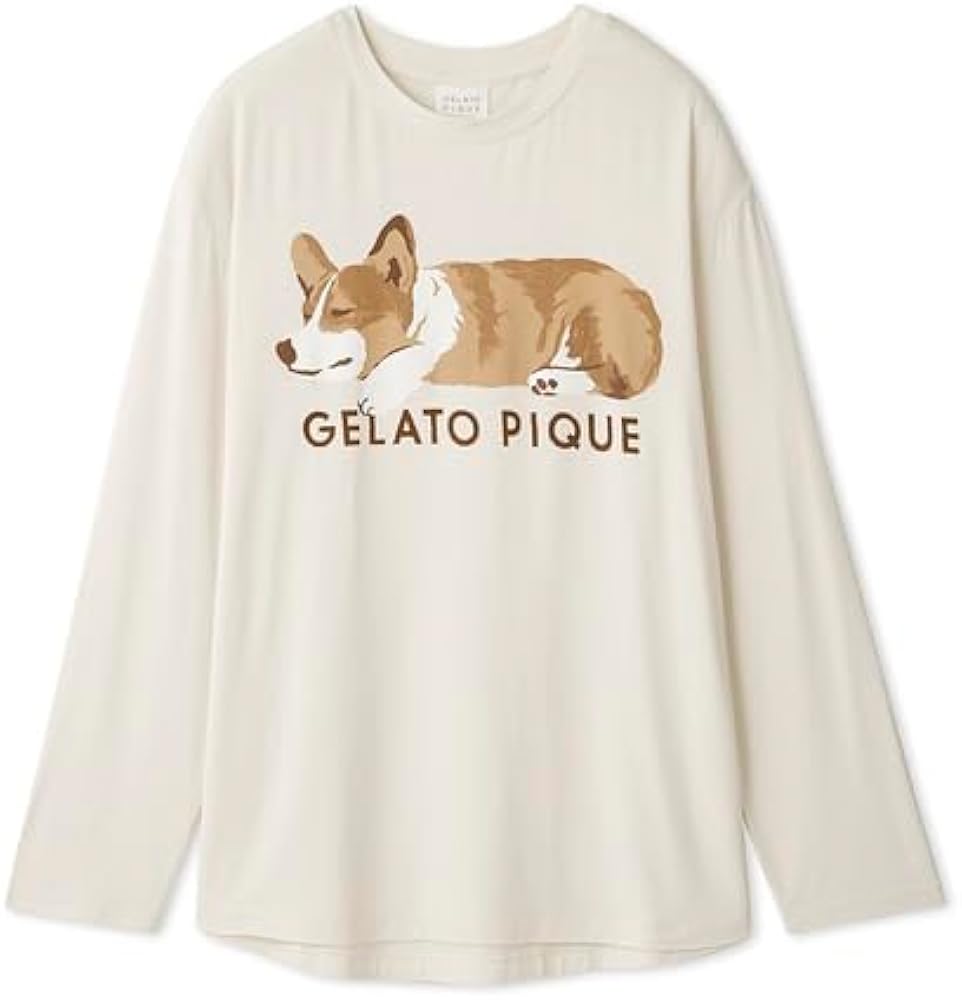 Amazon | [ジェラート ピケ] SLEEPING DOGワンポイントロンT