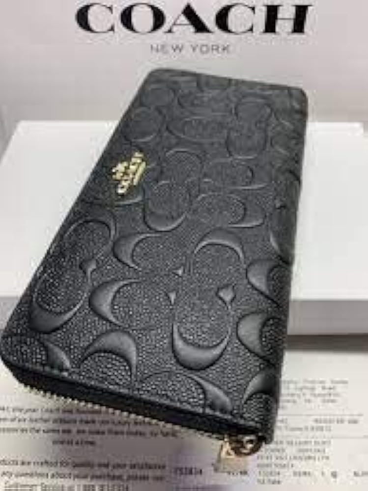 Amazon.co.jp: Coach F53834 Long Wallet, Black IMBLK Signature