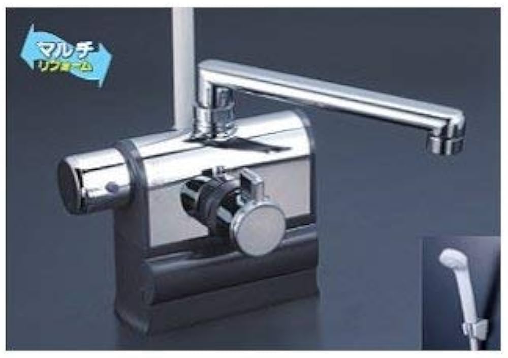 Amazon | KVK デッキ形サーモスタット式シャワー 左ハンドル仕様