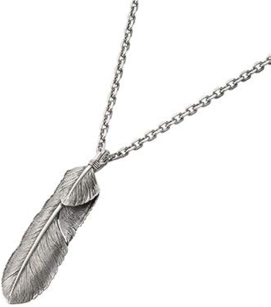 Amazon | [SAAD] サード ハート付 フェザー(左向き) シルバー925
