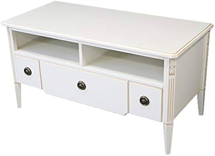 Amazon｜ロココ調 テレビ台 約W108×約D50×約H56(cm) ホワイト テレビ