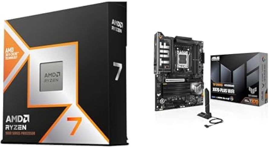 Amazon.com: AMD Ryzen 7 9800X3D + TUF Gaming X870-PLUS WiFi