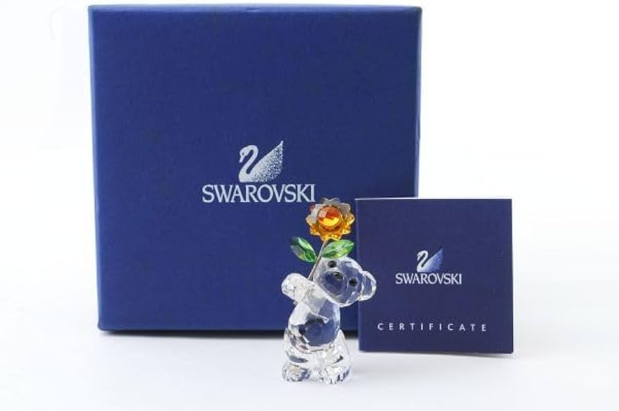 Amazon.co.jp: スワロフスキークリスベアクマひまわりクリスタル置物