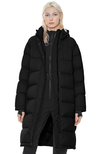 Amazon.com: Orolay Women's Long Down Jacket Detachable Hooded