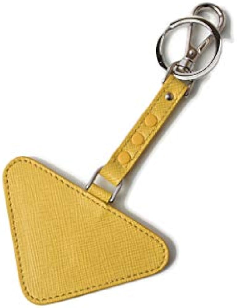 PRADA プラダ キーリング 三角プレート チャーム サフィアーノ