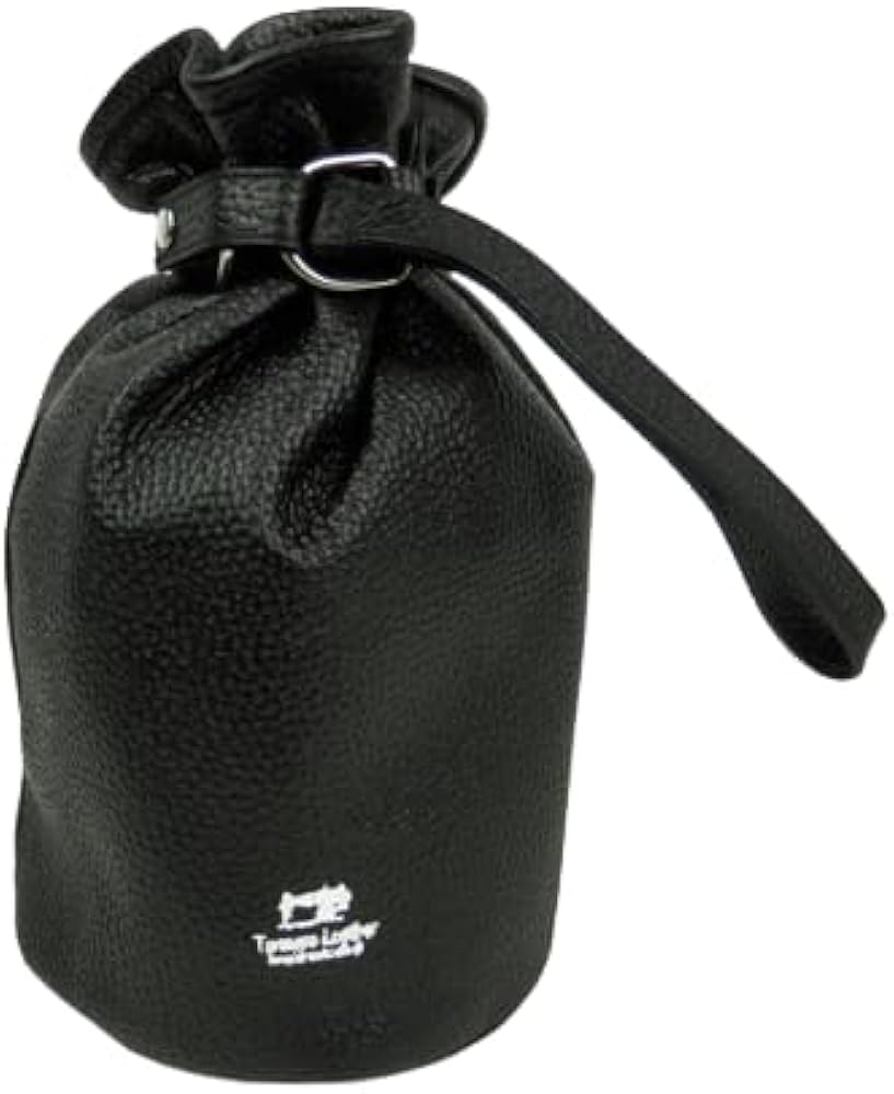 Amazon.co.jp: 本革巾着バッグ ブラック 大人レザーHashimoto 匠の技