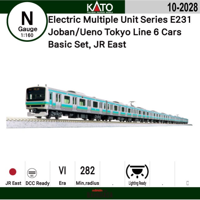 Kato N 10-2028 통근/근교형 전철 E231계 Joban/Ueno Tokyo Line 6량