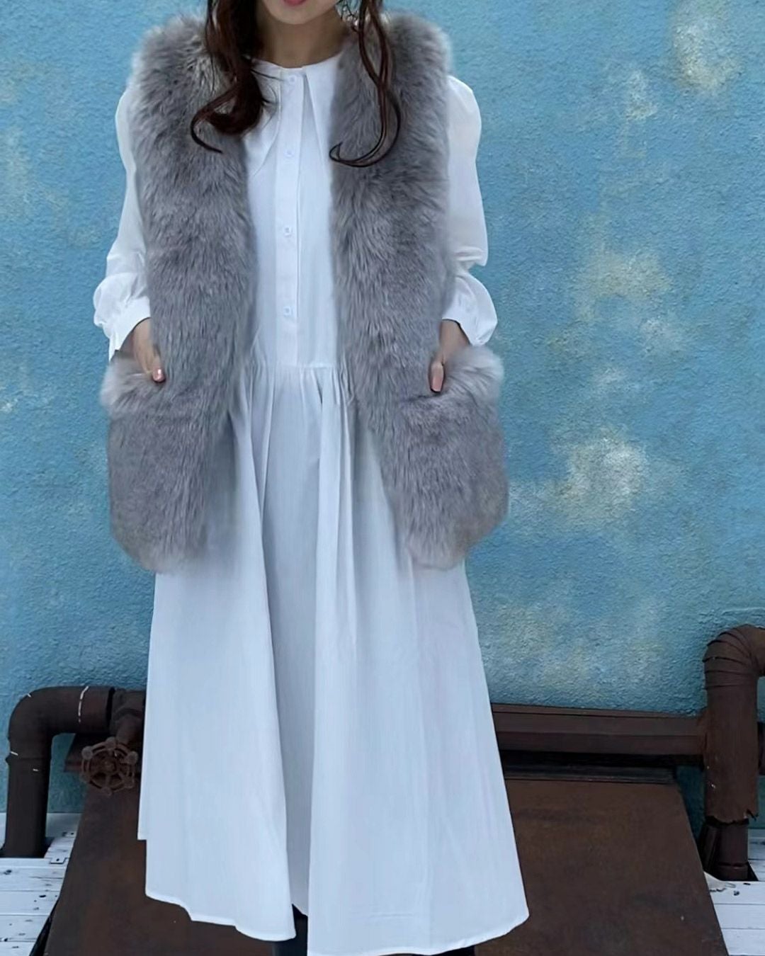 一部即納 エコファー ボリューム ファーベスト ジレ | LiLiRena