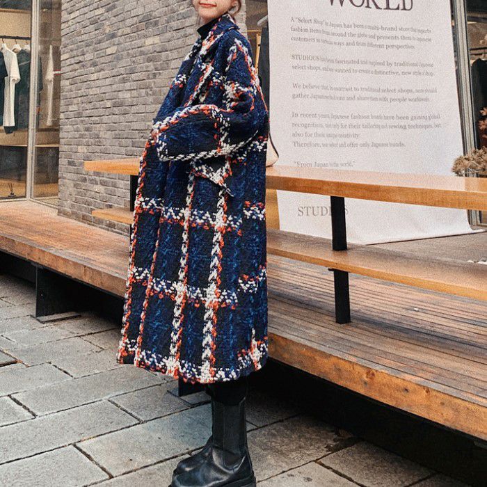 即納 チェック柄 チェスター コート | LiLiRena