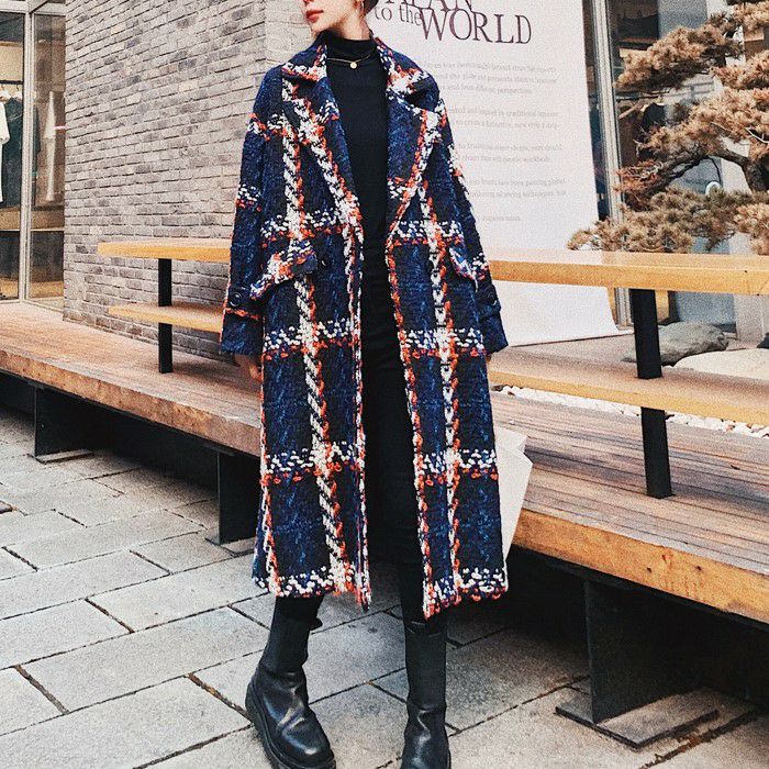 即納 チェック柄 チェスター コート | LiLiRena