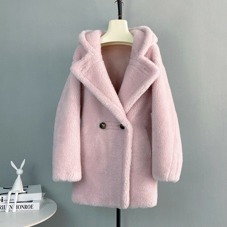 予約 4color ベアムートン フード付き ショート コート | LiLiRena