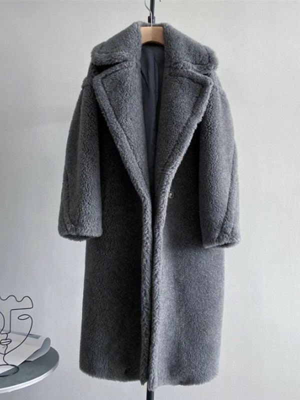 予約 6color WOOL 軽量版 ボア ロング コート | LiLiRena