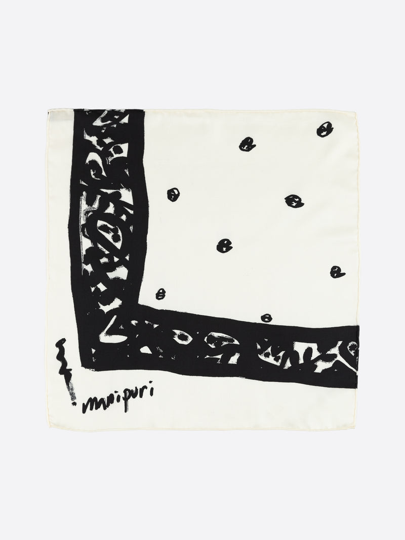 シルクスカーフ40＞フレームペイズリーバンダナ – manipuri