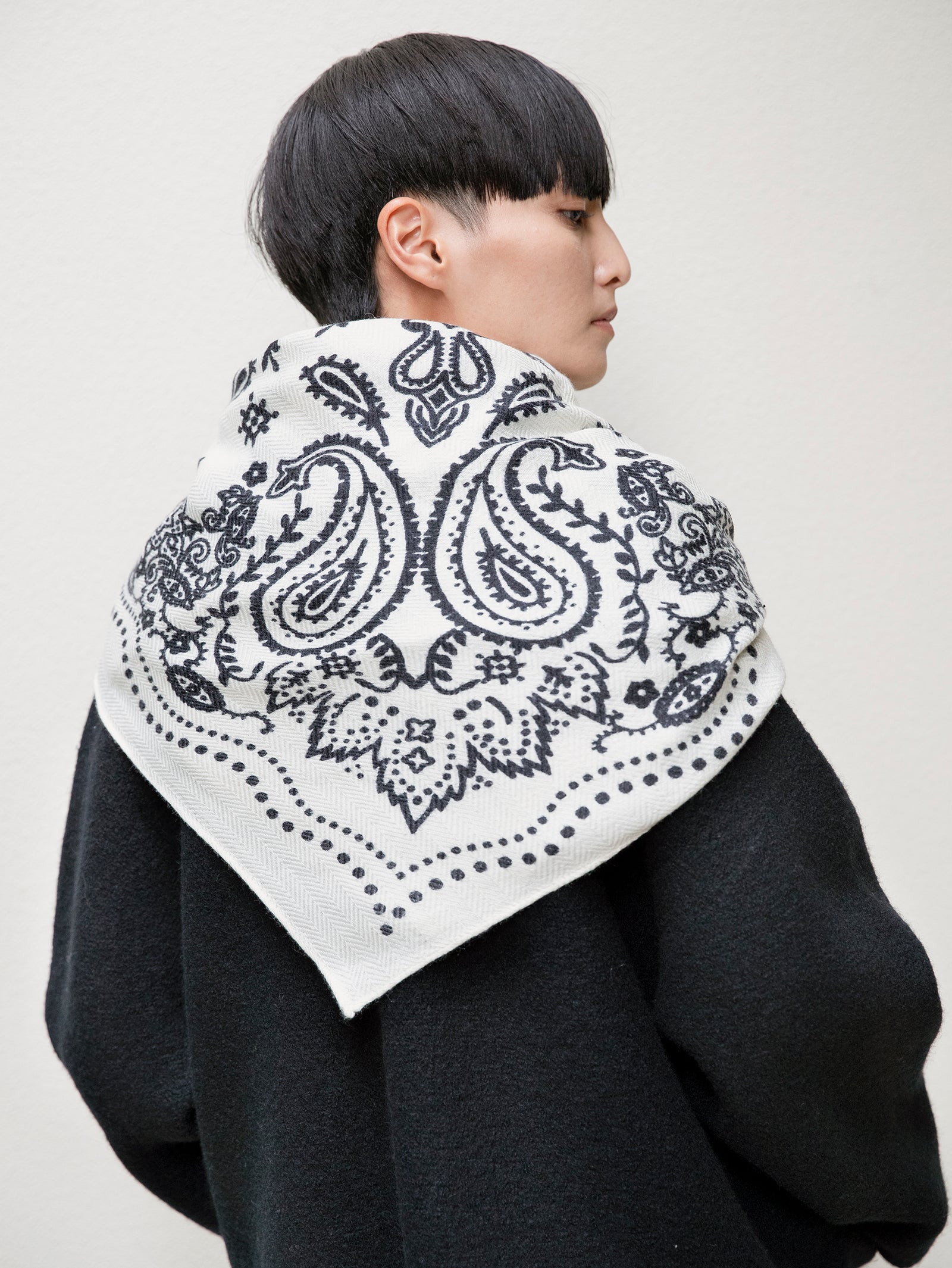 ウールシルクストールヘリンボーン織120＞カレイドバンダナ – manipuri