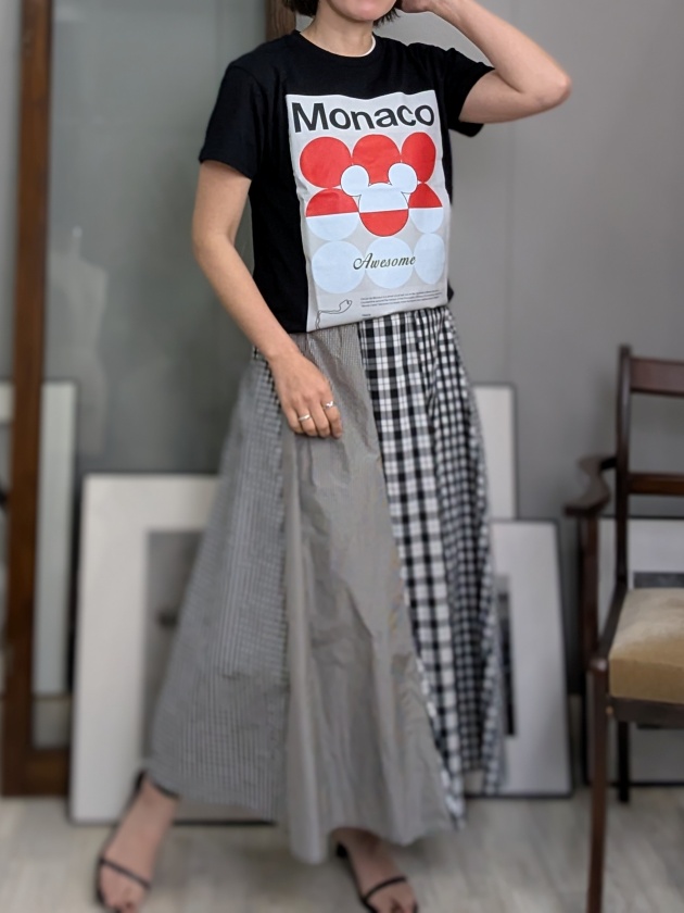 MONILE】モニーレ タフタチェックロングスカート | MANO（マーノ