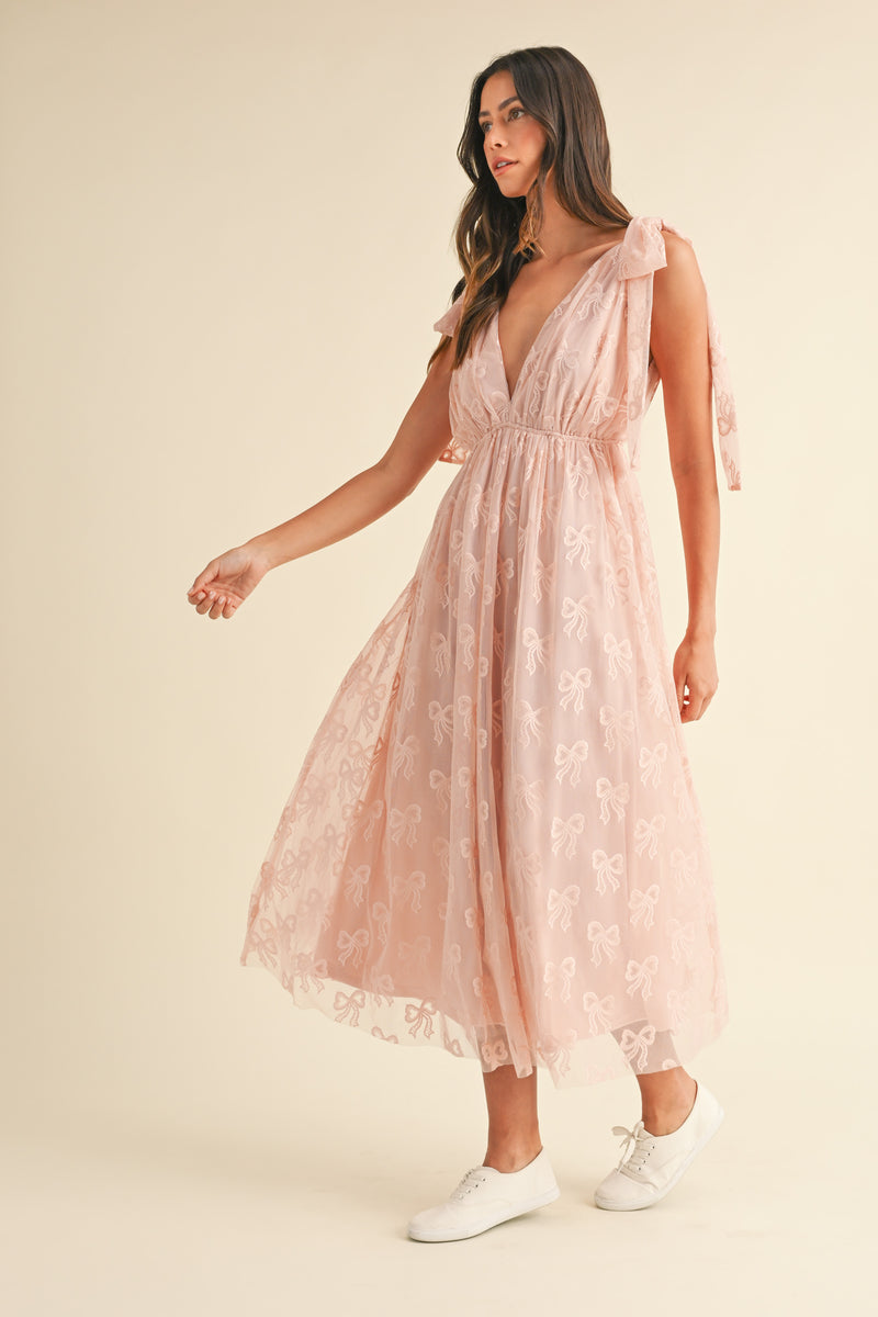 JENNIE BOW JACQUARD MIDI DRESS – Mable Clothing