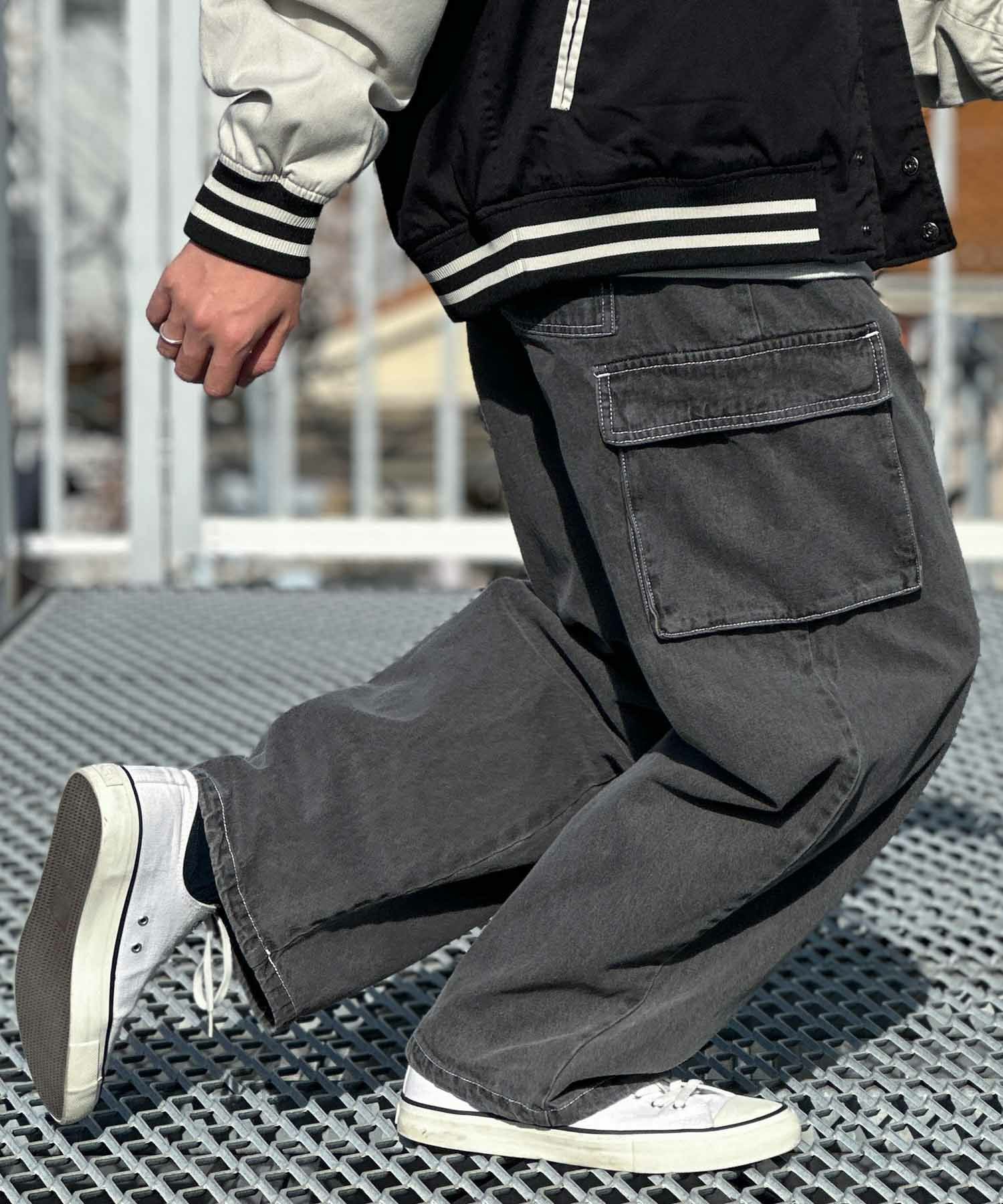 VISION STREET WEAR カラーデニムカーゴパンツ メンズ