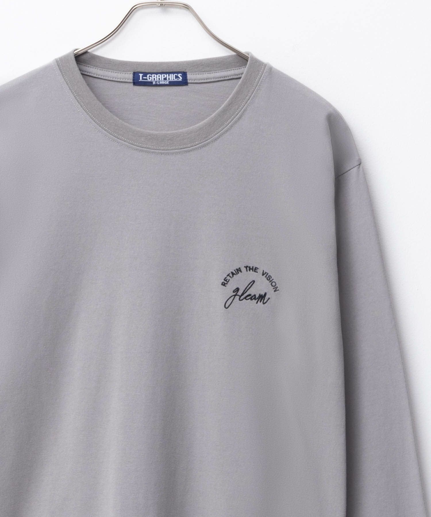 T-GRAPHICS ロゴデザイン長袖Tシャツ メンズ