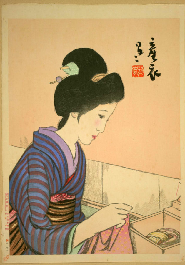 竹久夢二 木版画 版元港屋 452/500 竹久夢二 木版画 版元港屋 452/500