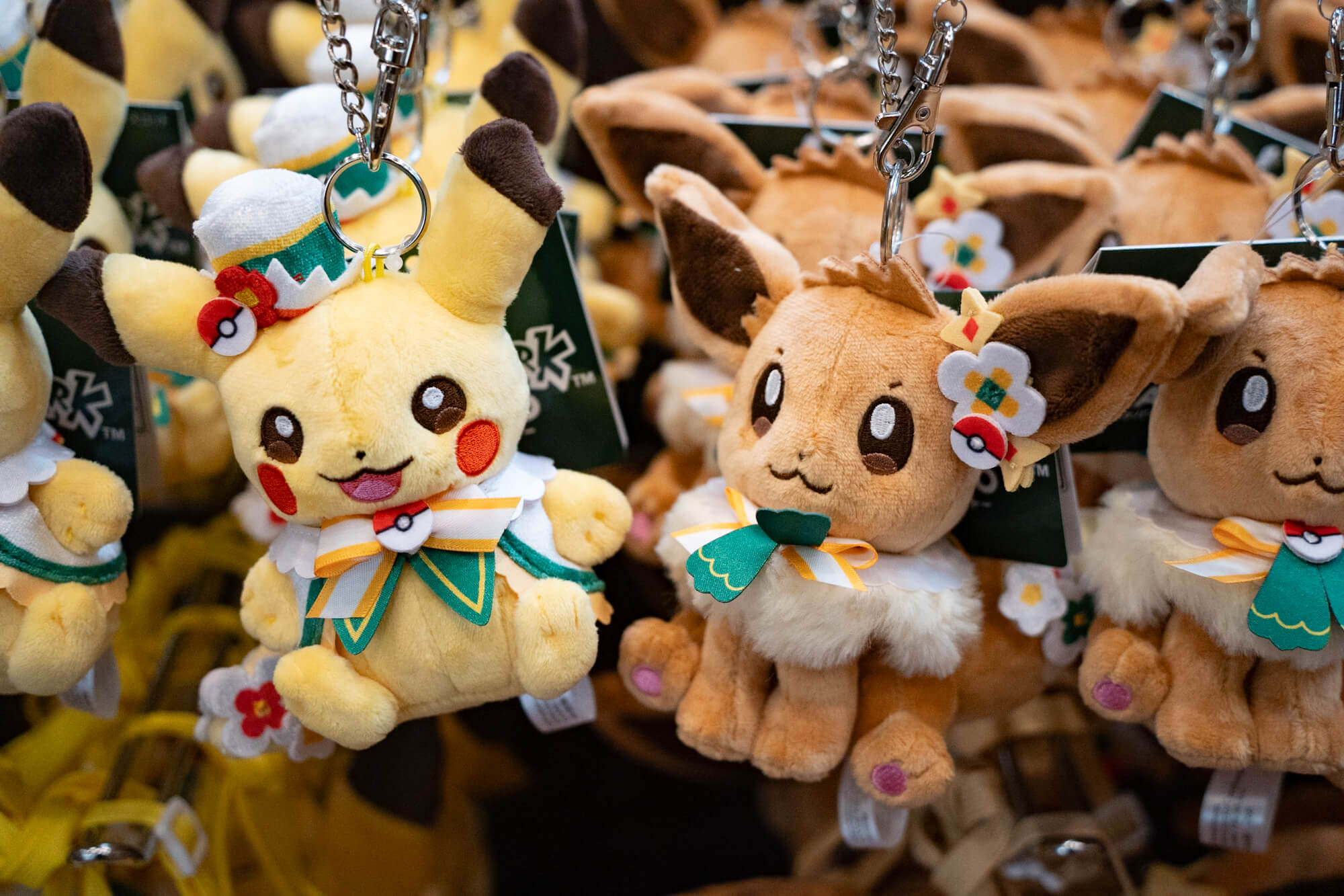 ピカチュウ＆イーブイがパーティ衣装に「ポケパーク カントー」限定