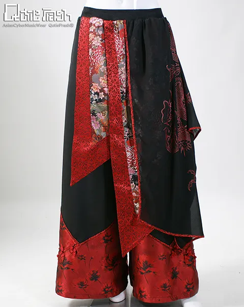 Qutie Frash】 ラップ付き和柄バギーパンツ -TyCHE iero(旧KERA SHOP