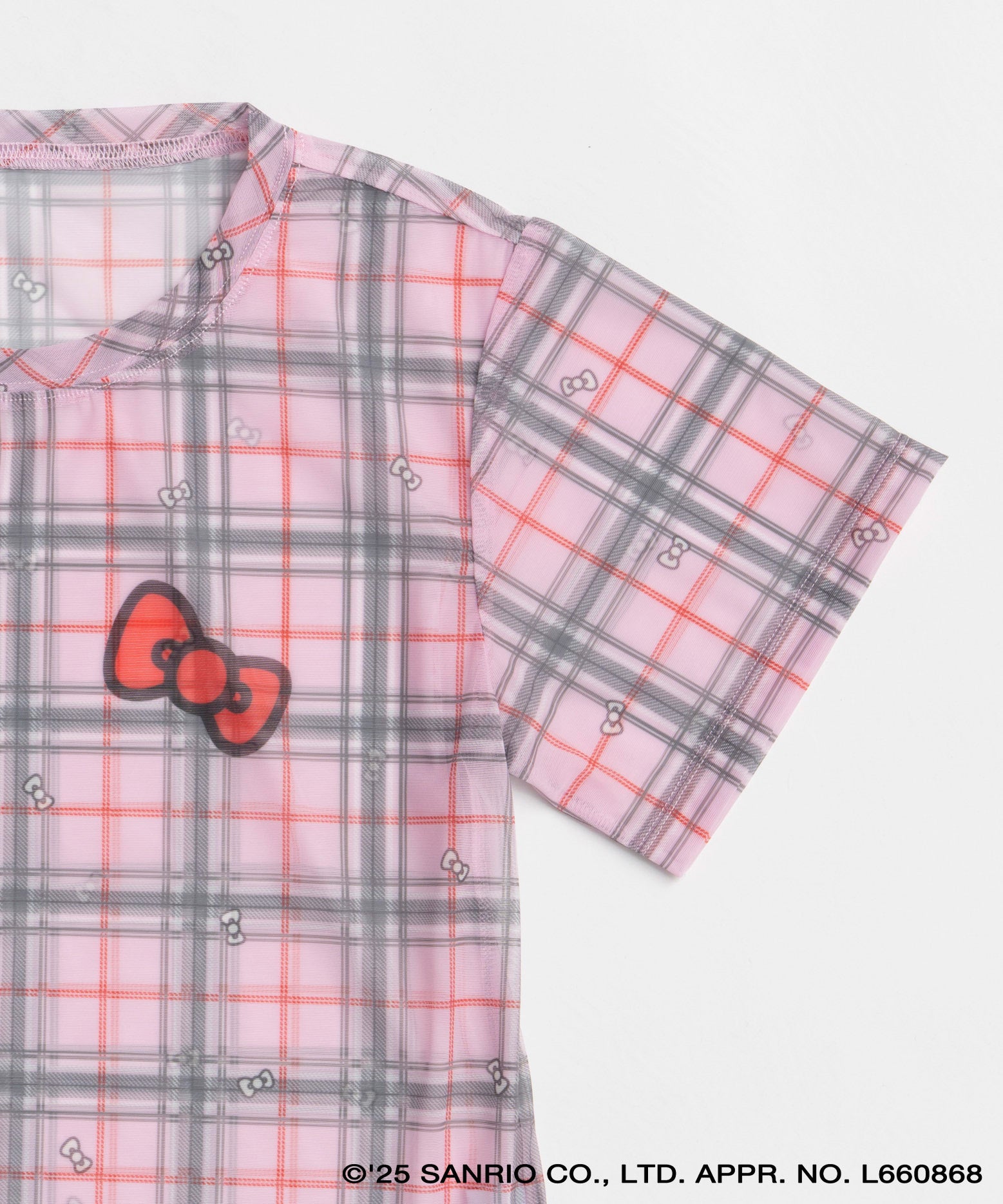 HELLO KITTY × MAISON SPECIAL】Sheer Check T-shirt