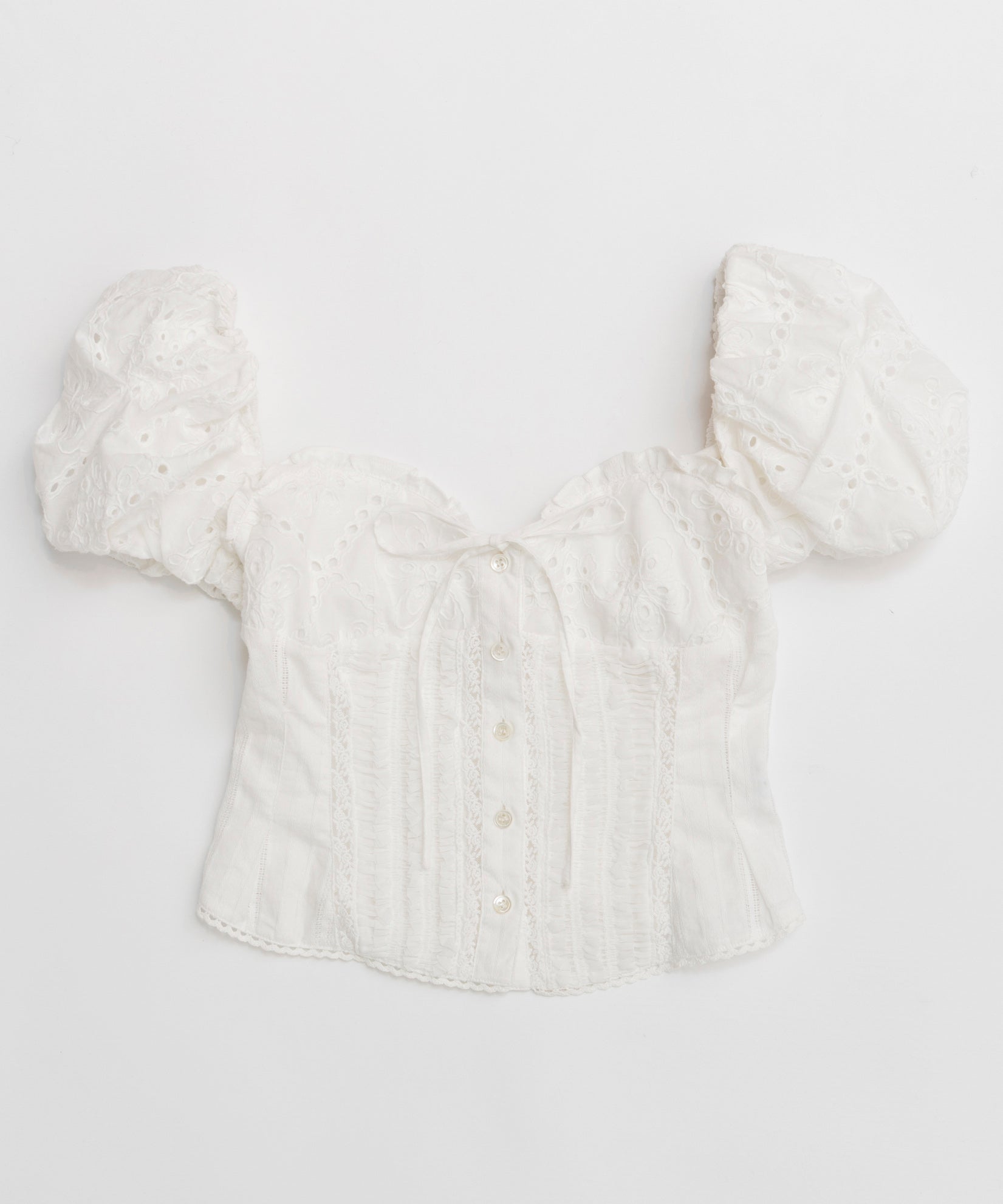 2way Cotton Puff Sleeve Bustier