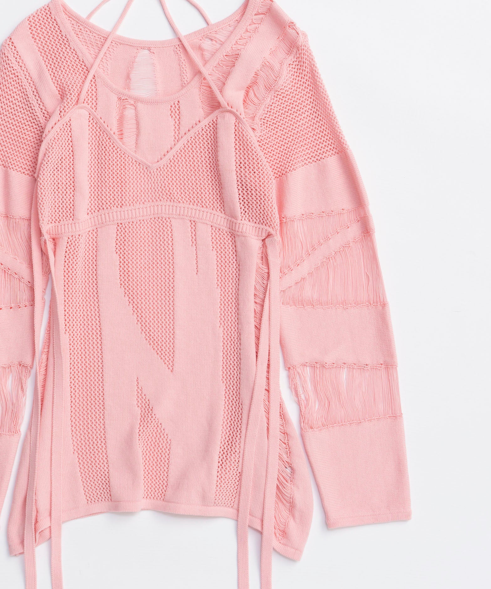 SALE】Random Mesh Knit Tops