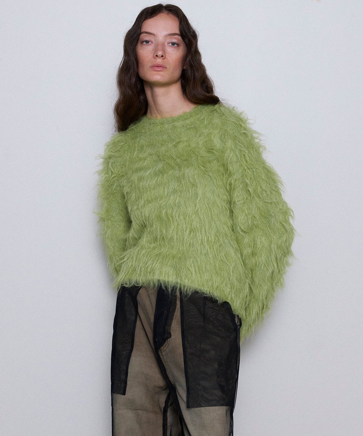 SALE】Fluffy Shaggy Knit Pullover