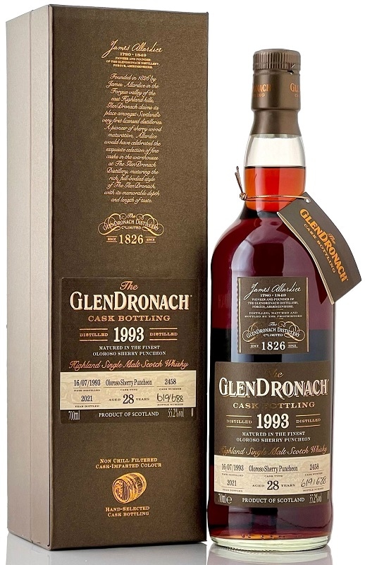 グレンドロナック[1993] 28年 オロロソシェリーパンチョン＃2458（並行）