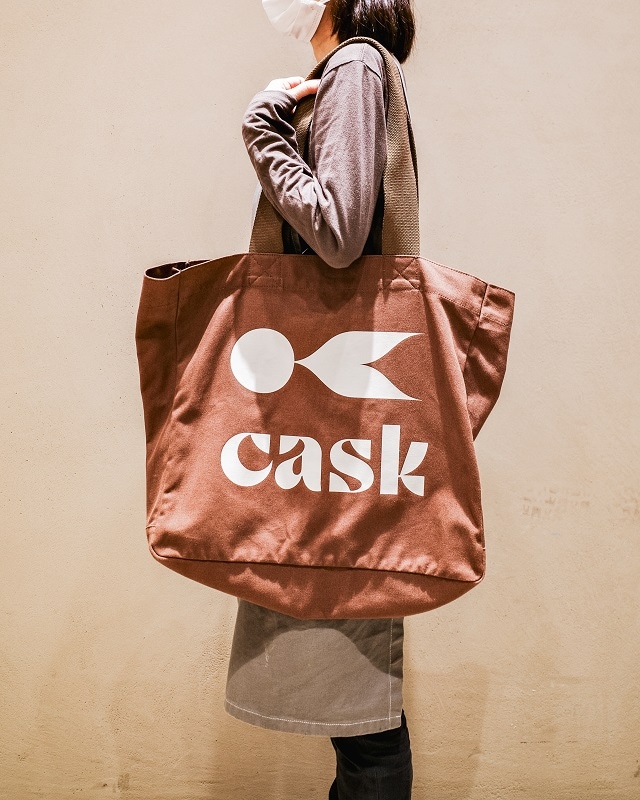 cask キャンバストートバッグ（ブラウン）