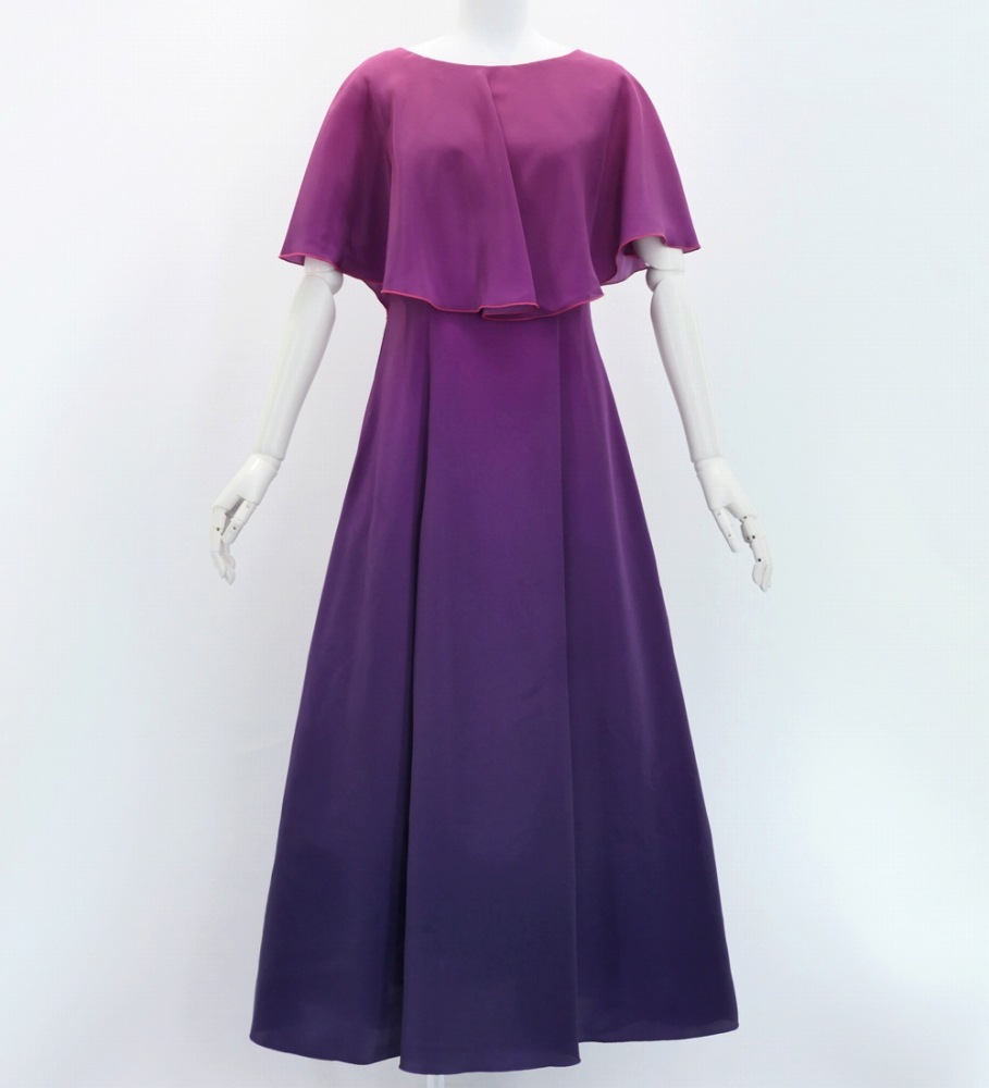 フラメンコドレス 紫緑 M〜Lサイズ カラスコ着用モデル フラメンコ