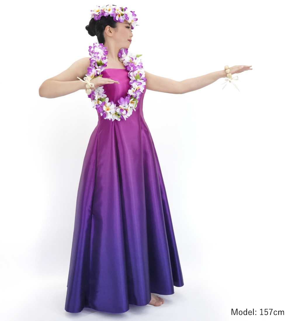 フラメンコドレス 紫緑 M〜Lサイズ カラスコ着用モデル フラメンコ