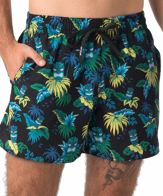 メンズ サーフパンツ ショート丈 ストレッチタイプ】SSBIKI-PM 柄:TIKI