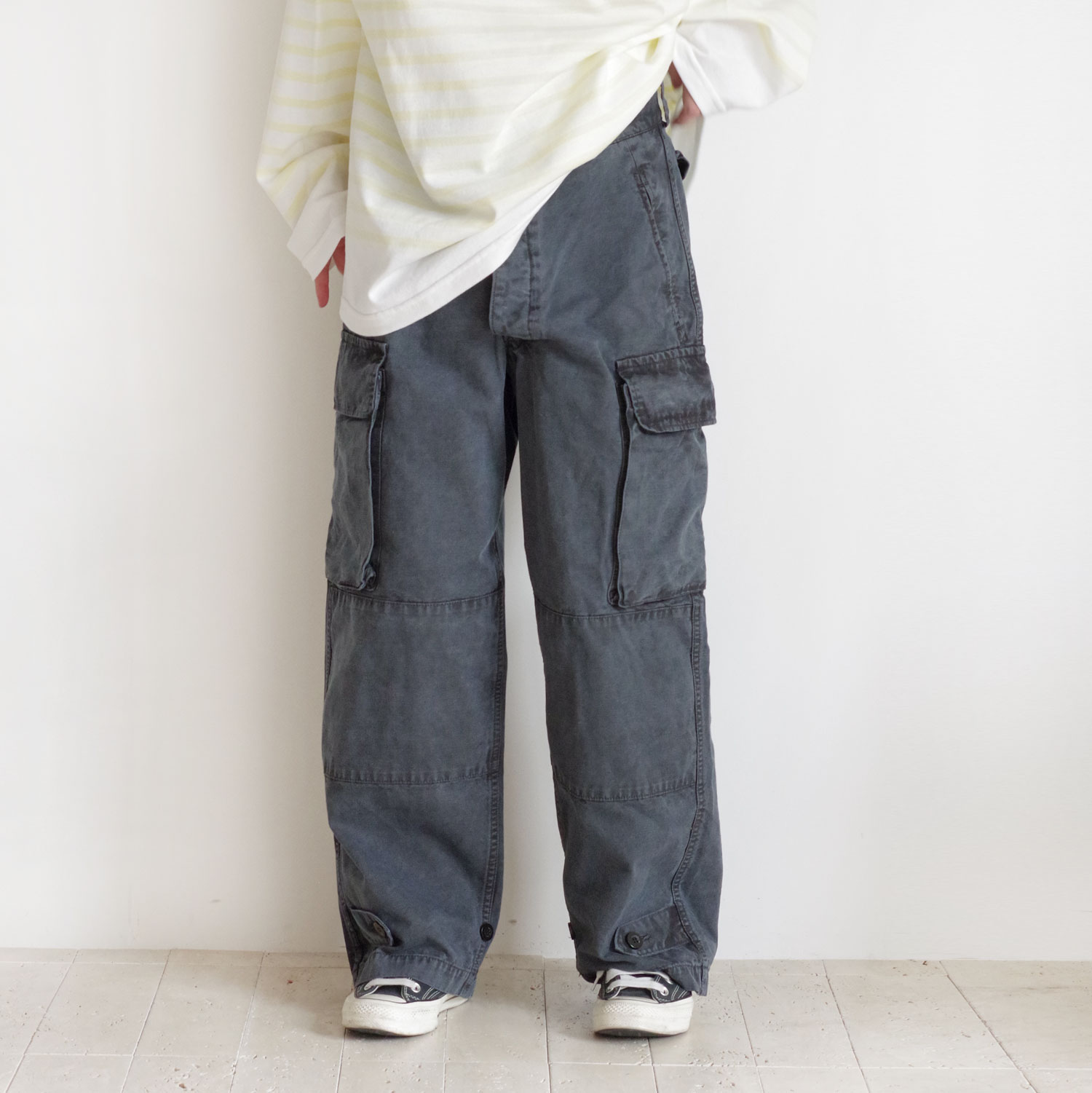 outil ウティ : PANTALON BLESLE M-47 カーゴパンツ (CHARCOAL