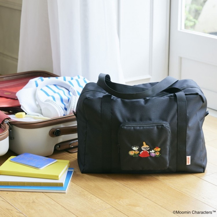 MOOMIN デイリーに使える！ たためてBIGなボストンバッグ BOOK BLACK