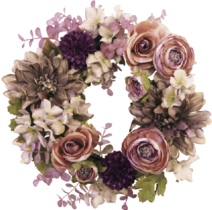 アーティフィシャルフラワー リースM 色：ピンク | その他,花・植物苗