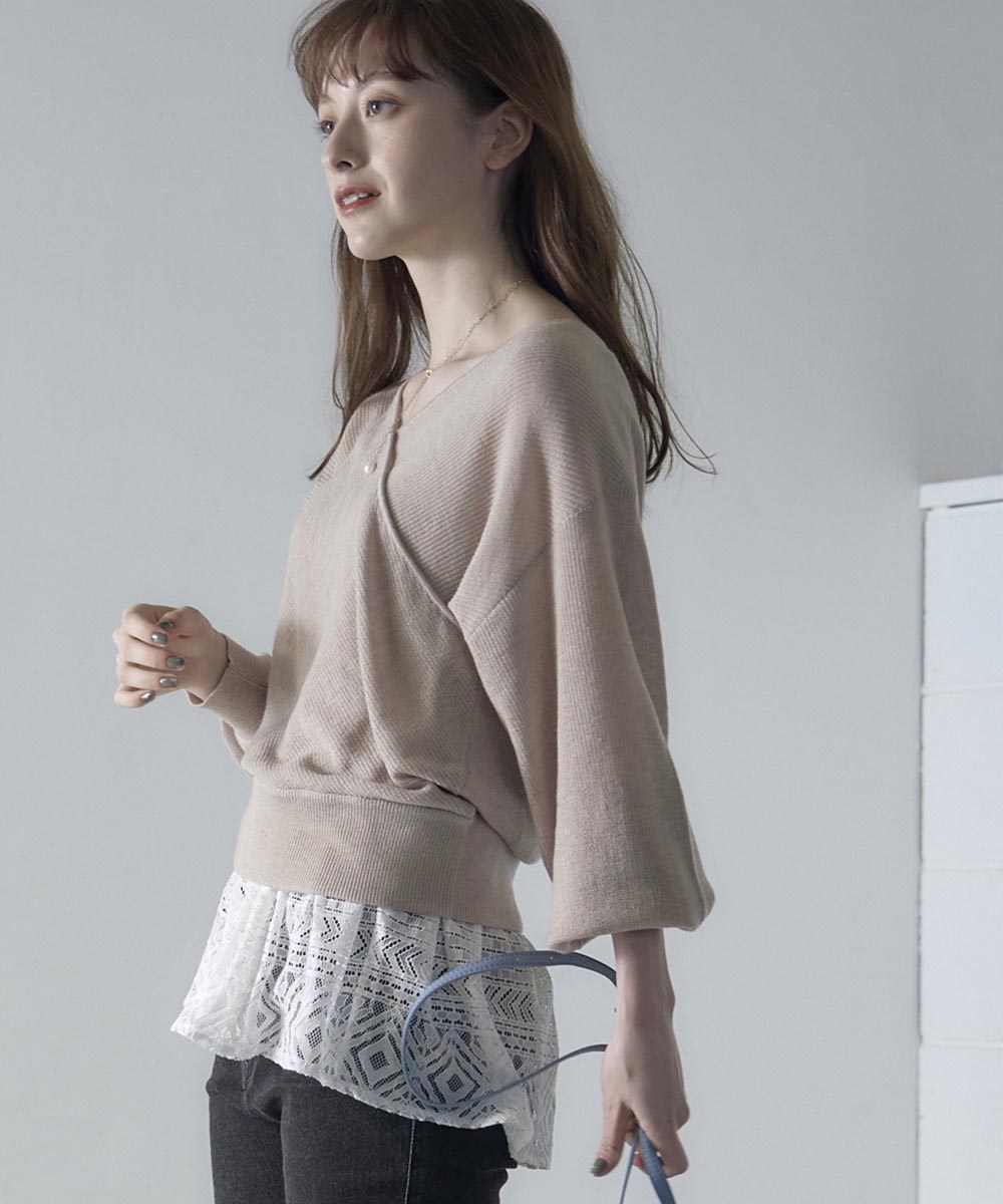 SALE】カシュクールニットプルオーバー - 12Twelve Agenda(トゥエルブ