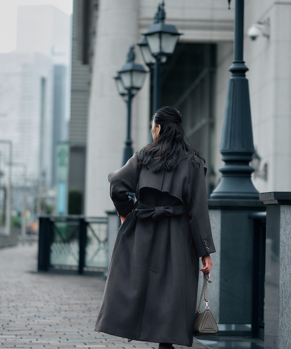 SALE】ウールベルテッドロングコート - 12Twelve Agenda(トゥエルブ