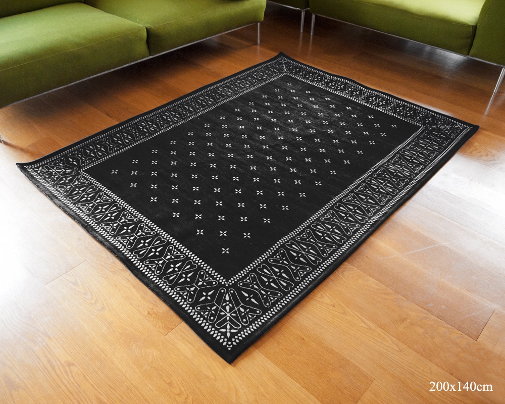 DETAIL | Cross Bandana Rug Black [4size] クロスバンダナラグ ブラック