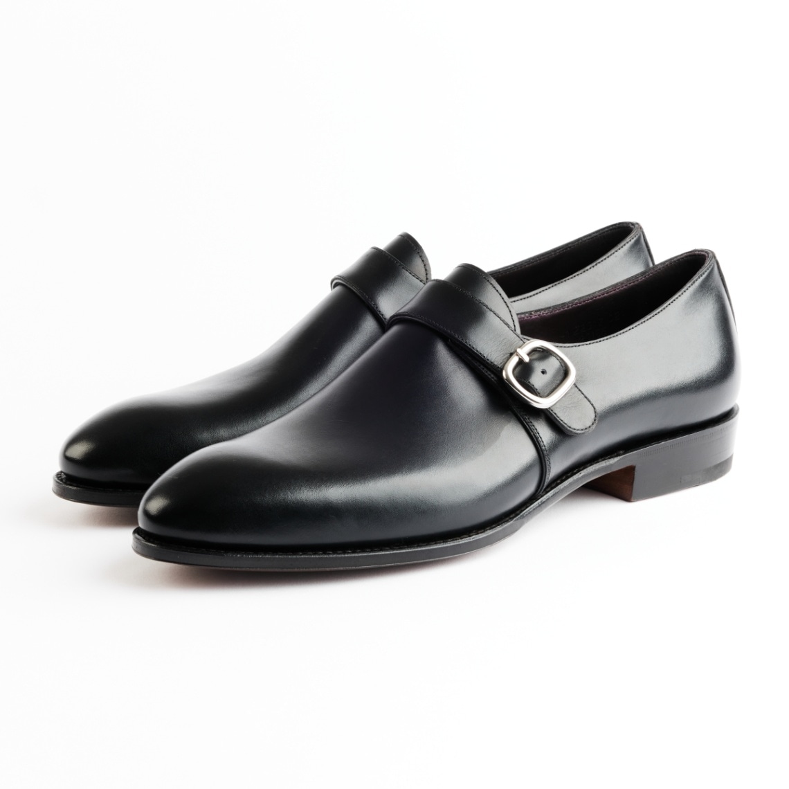 カルミーナ 80156 BLACK シングルモンクストラップ メンズ