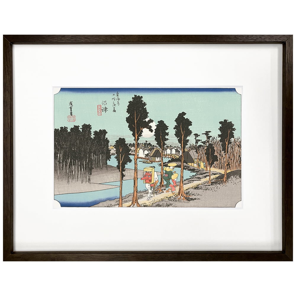 歌川広重「東海道五十三次 沼津 黄昏図」浮世絵木版画｜浮世絵工房