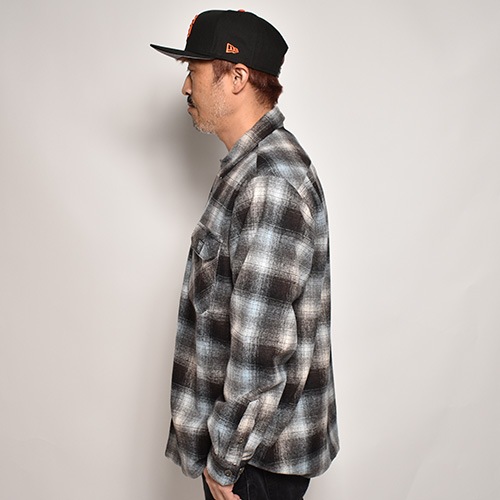 FB County/L/S Ombre Checked Wool Shirt（エフビーカウンティ