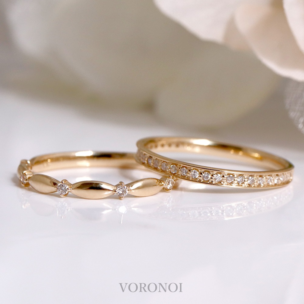 重ね付けリング「ハーフエタニティ」 K18