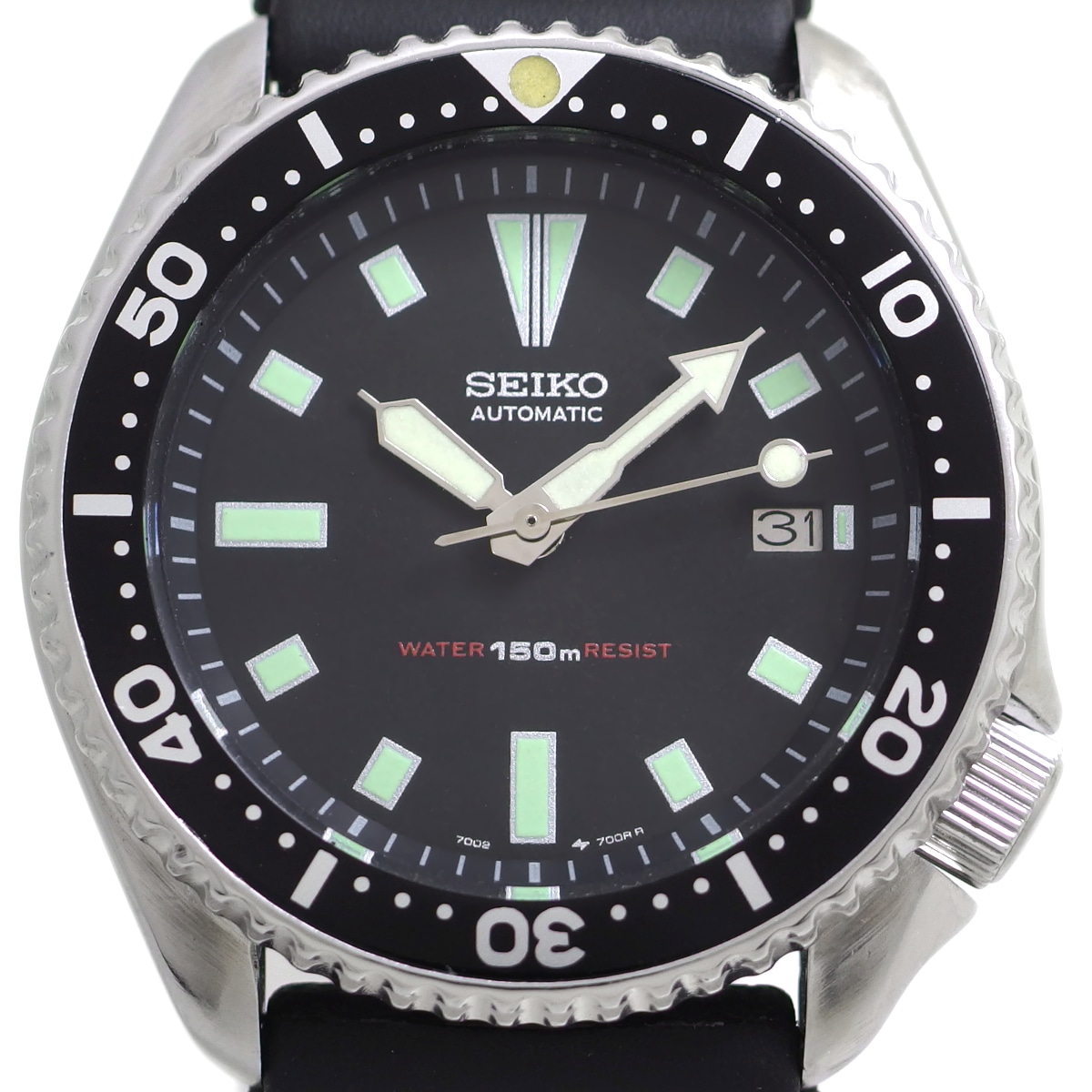 セイコー 150mダイバーズ 7002-7001 ブラックベゼル 自動巻 OH済 昭和