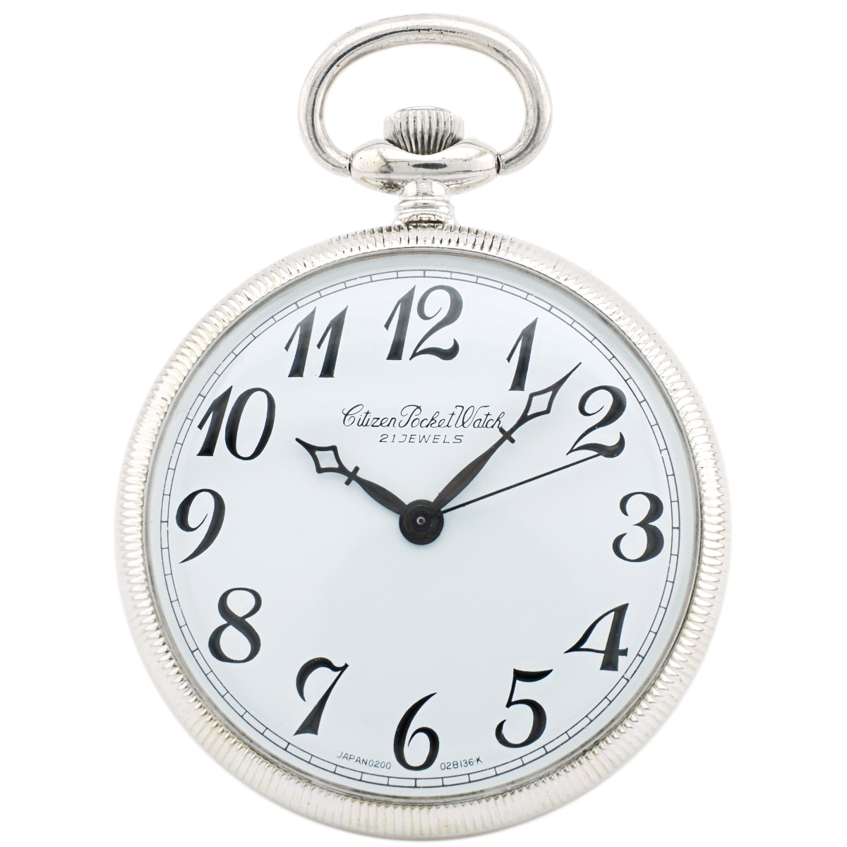 シチズン 懐中時計 コインエッジベゼル 4-022556-K WGP 21石 OH済 手巻