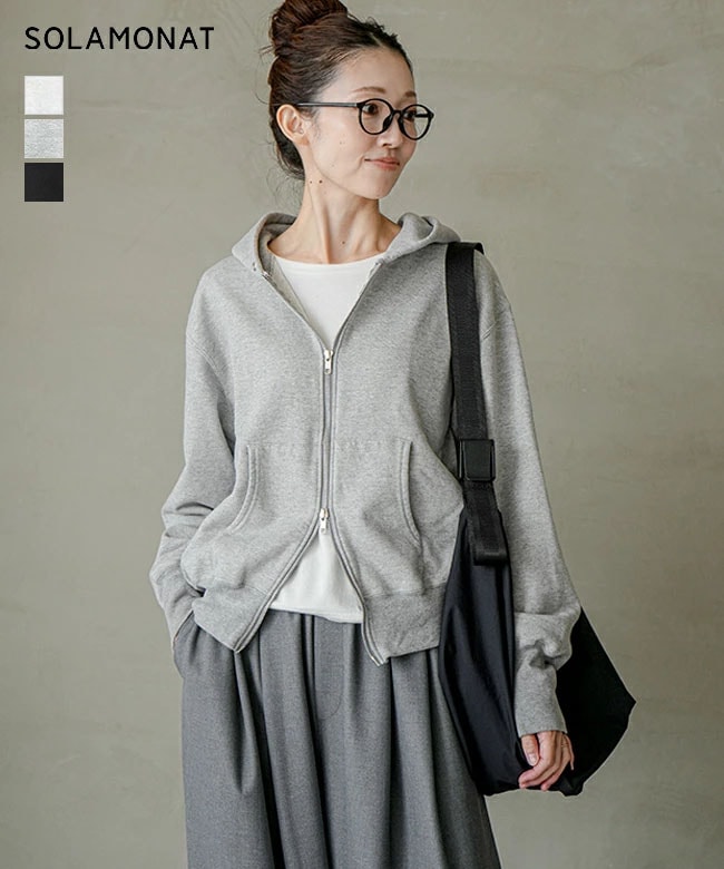 ◇[SMA-FW-VINZIPPK]SOLAMONAT(ソラモナ) ふわりと裏毛ヴィンテージ