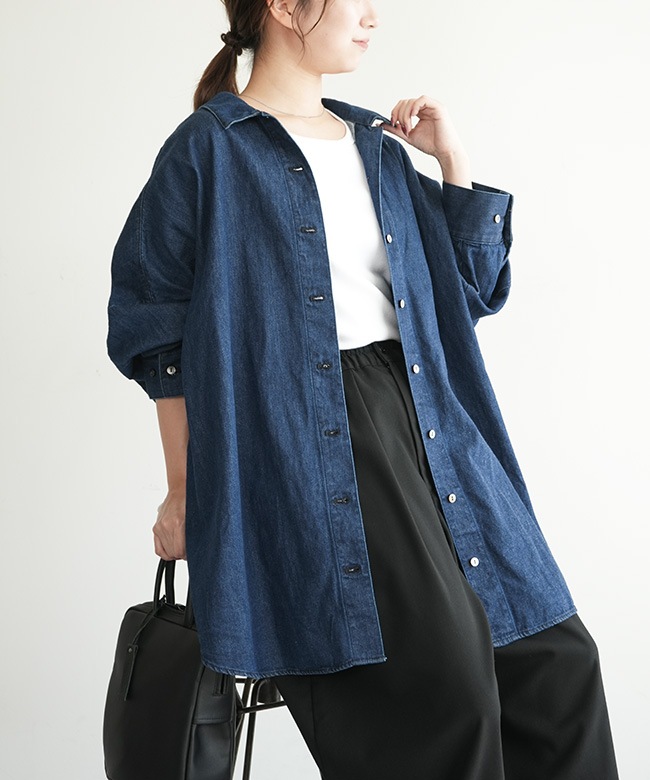 SALE 50%OFF】[3-230101]mizuiro ind(ミズイロインド) デニムワイド